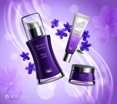 自然科技，美膚新享 紫羅蘭精華與奶油分配器的寫實藝術(shù)